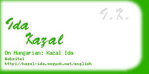 ida kazal business card